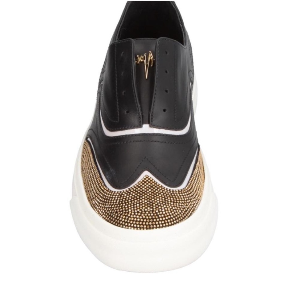 Giuseppe Zanotti Leather Mini Studs Sneakers Slip On Oxford Slides Logo Glitter